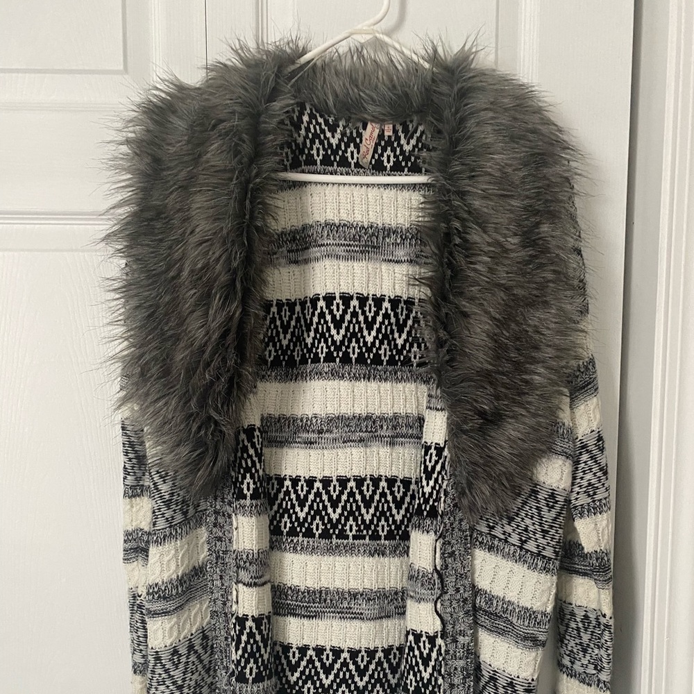 Furry cardigan/sweater